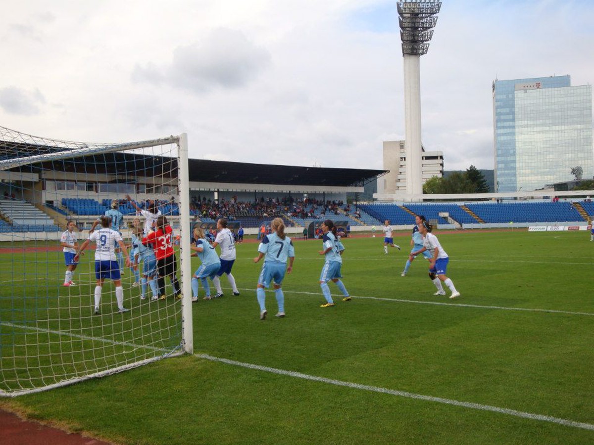Momentka zo zápasu Slovan - Racibórz
