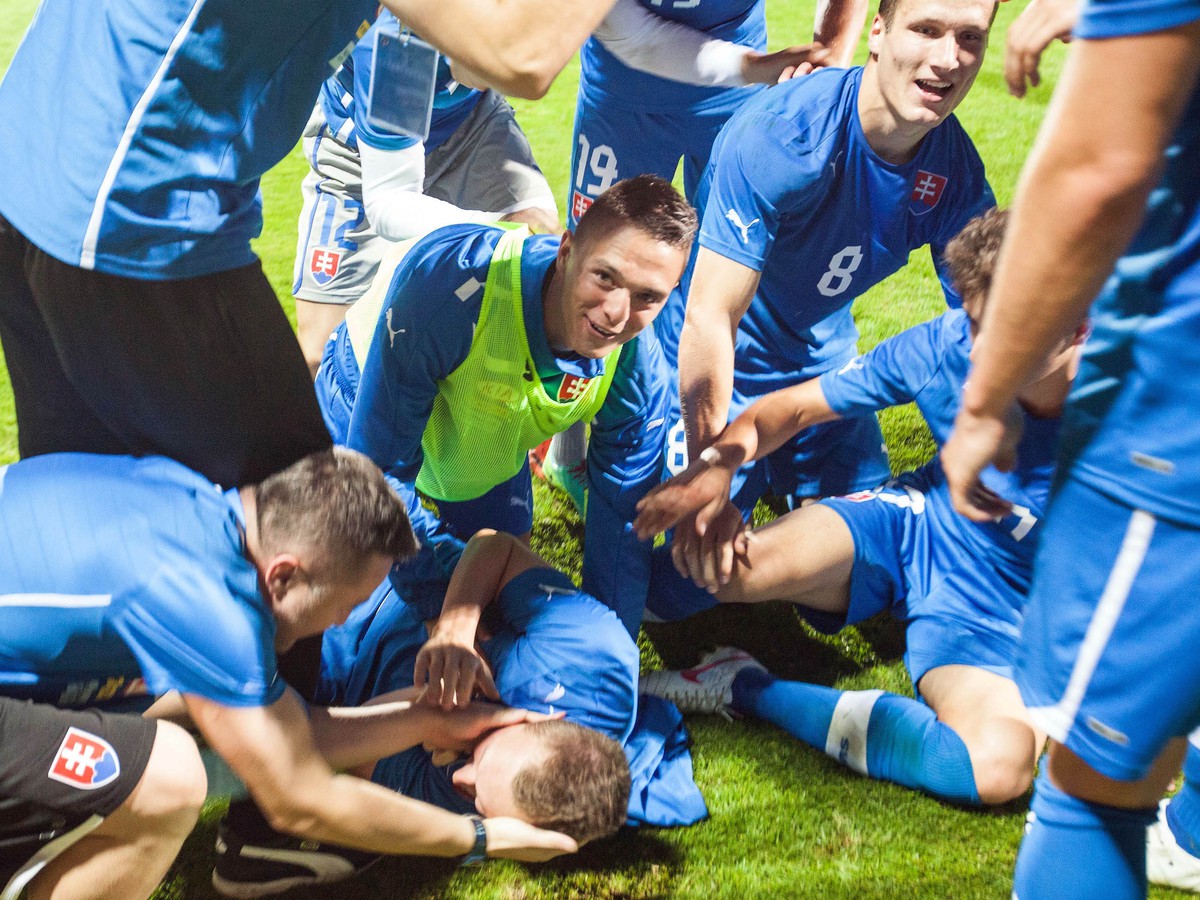 Radosť mladých slovenských futbalistov
