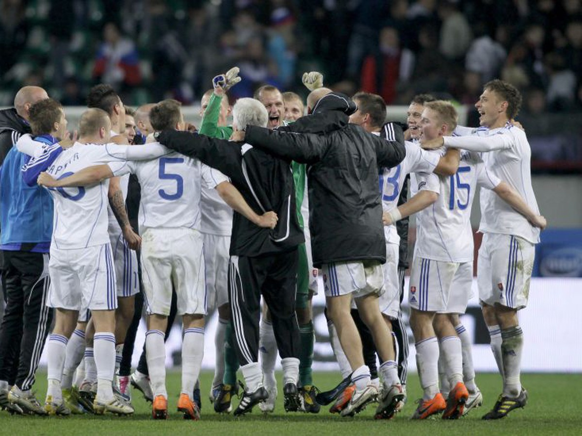 Slovenská radosť z víťazstva nad Ruskom
