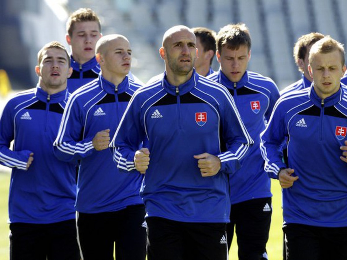 Tréning slovenskej futbalovej reprezentácie pred zajtrajším zápasom s Paraguajom