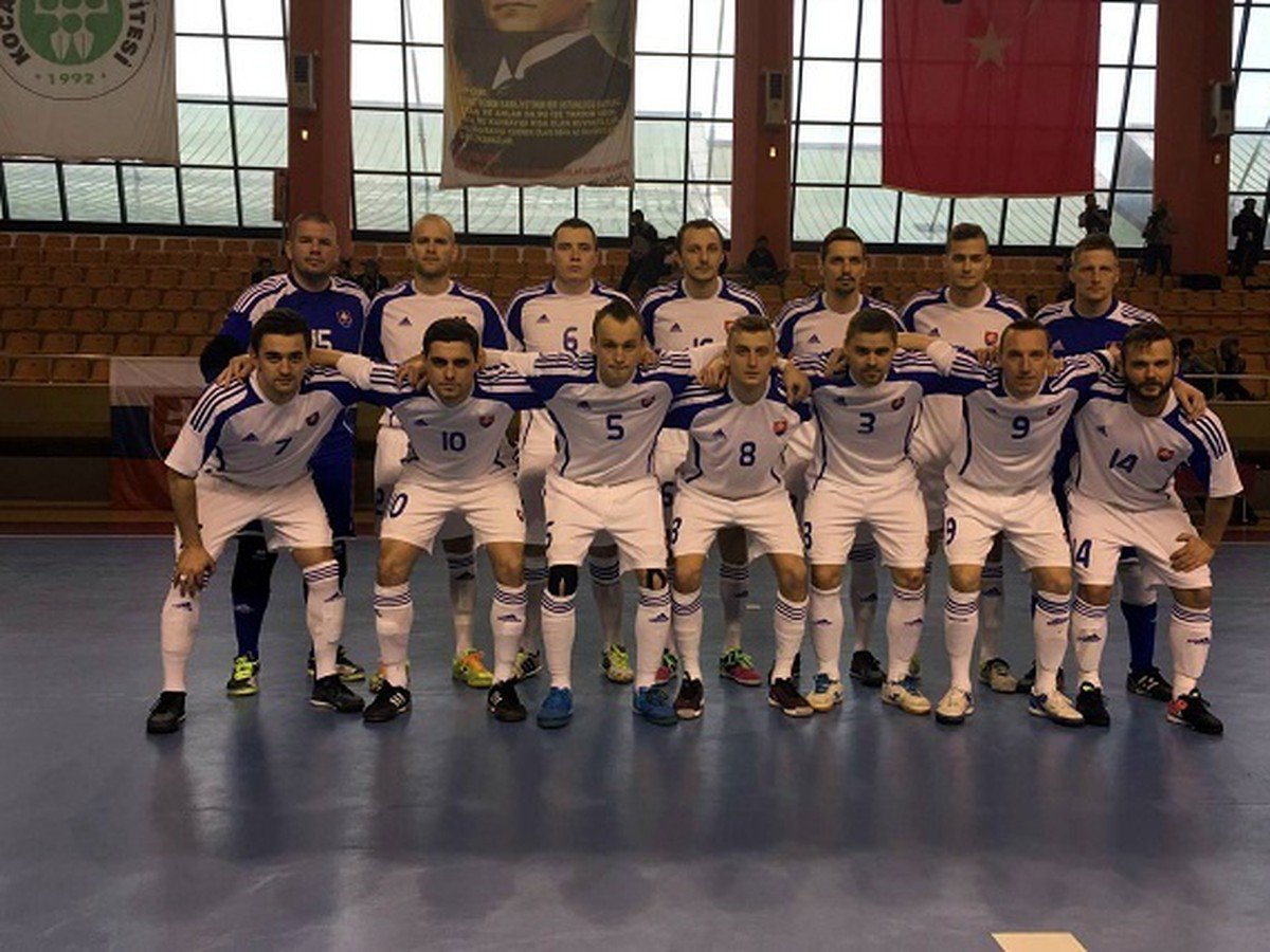 Slovenský futsalový tím pred súbojom s Ruskom
