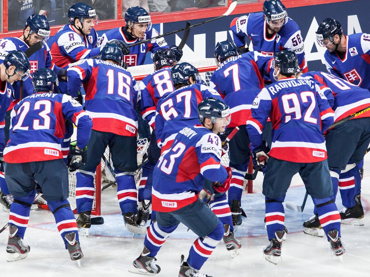 Slovenskí hokejisti pred zápasom proti Francúzsku
