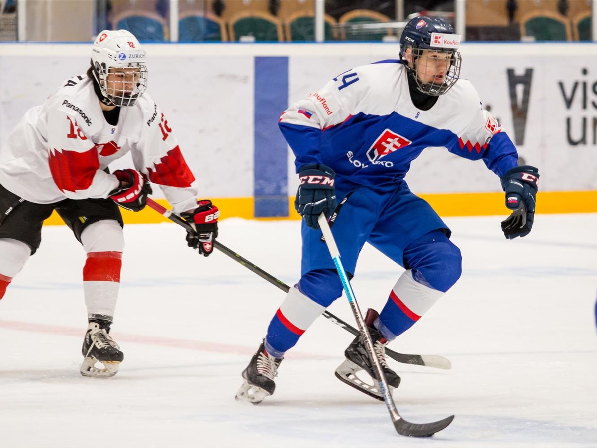 Momentka zo zápasu Slovensko U18 - Švajčiarsko U18