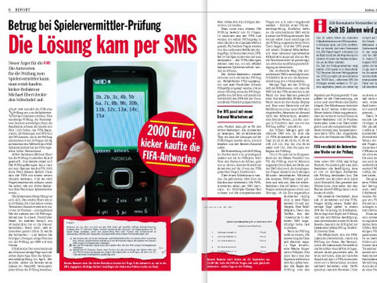 SMS škandál odhalil nemecký magazín Kicker