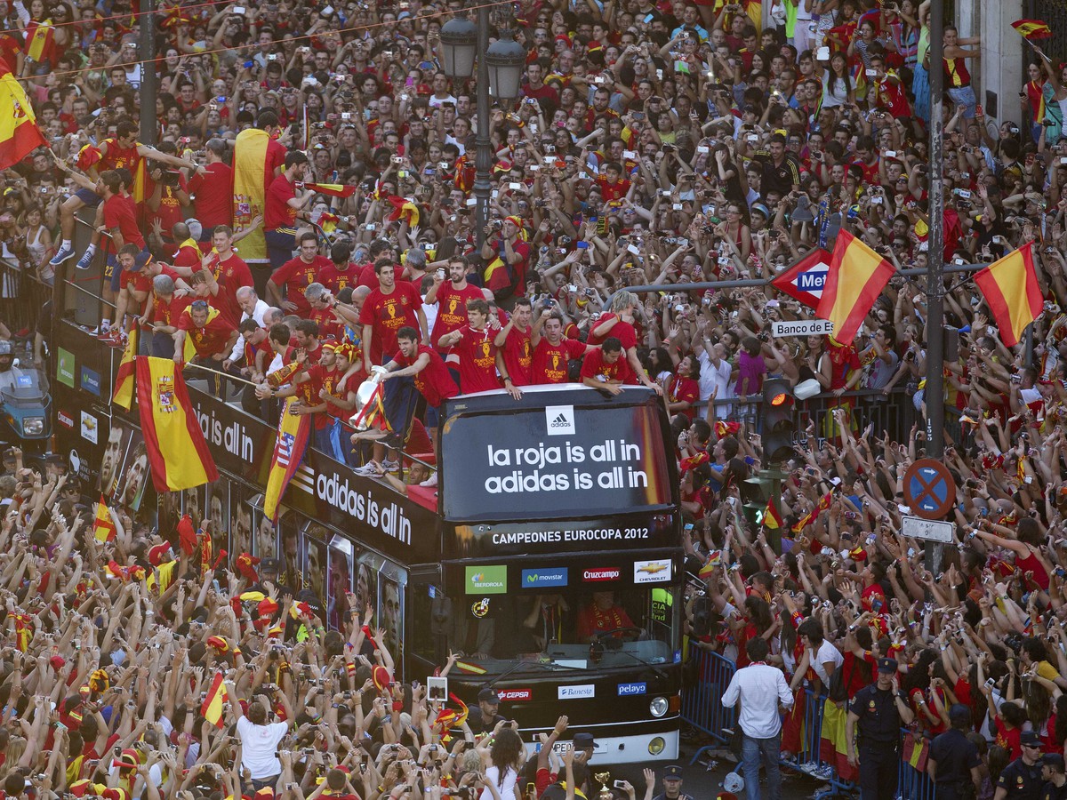 Príchod majstrov Európy 2012 do Madridu