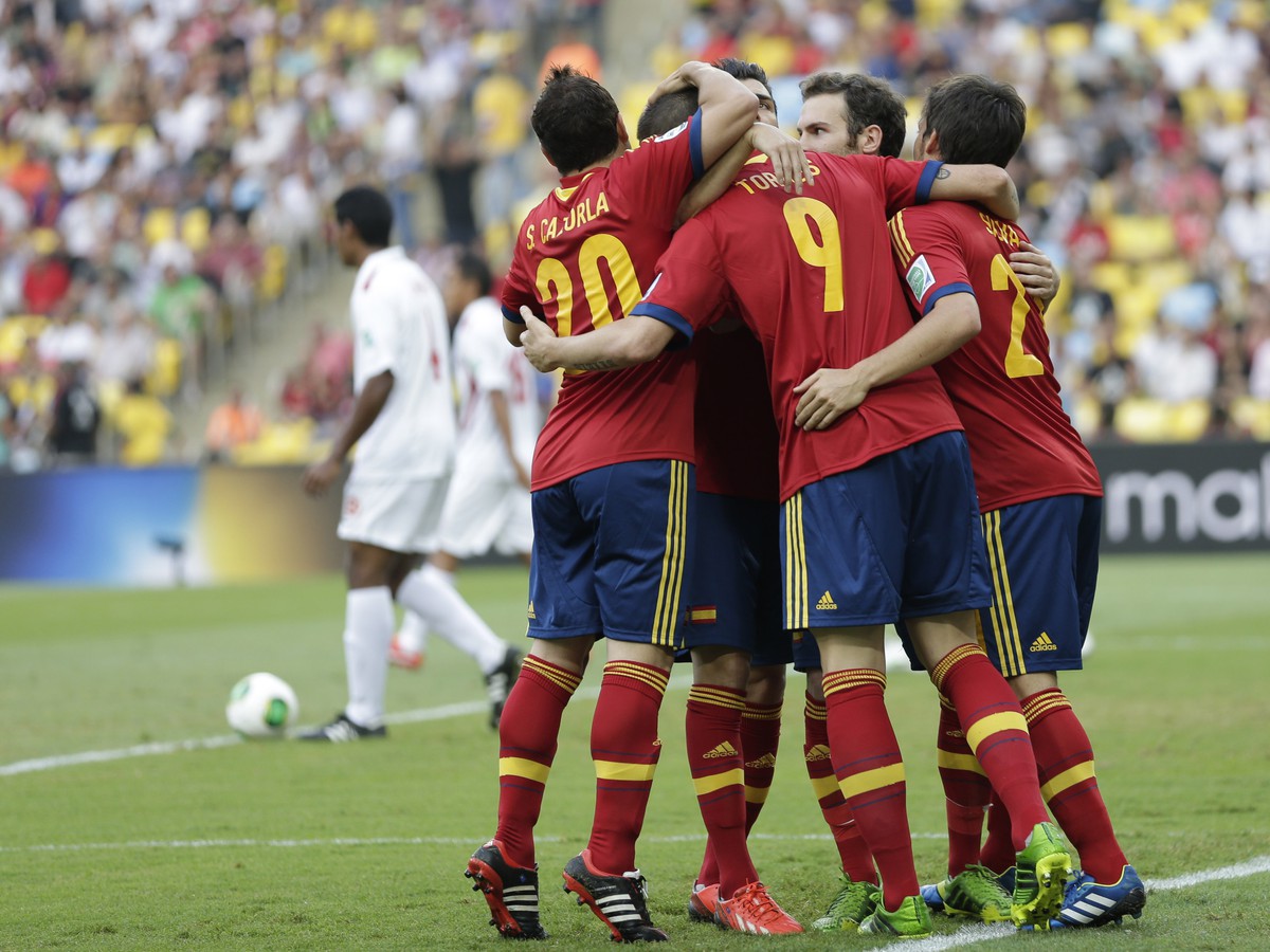 Gólová radosť Španielov po prvom góle