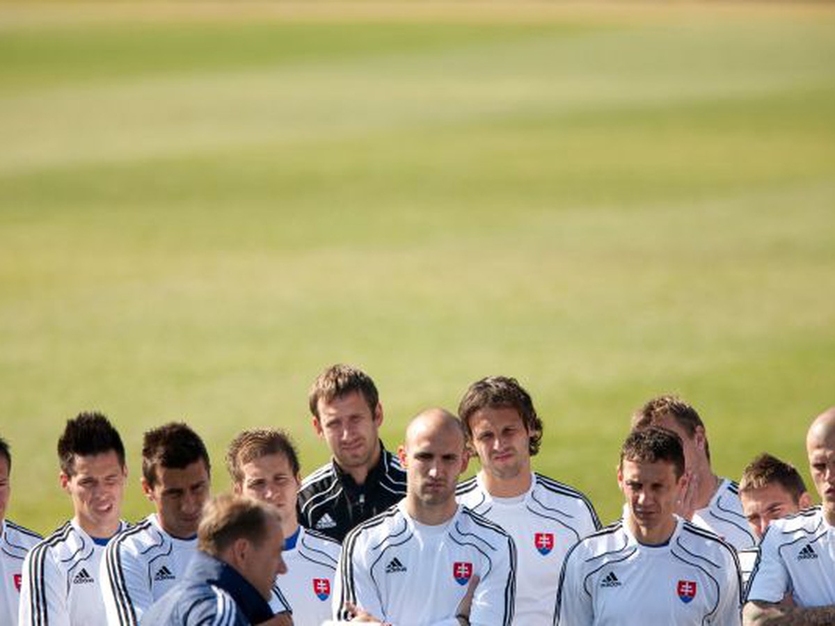 Slovenská reprezentácia na tréningu