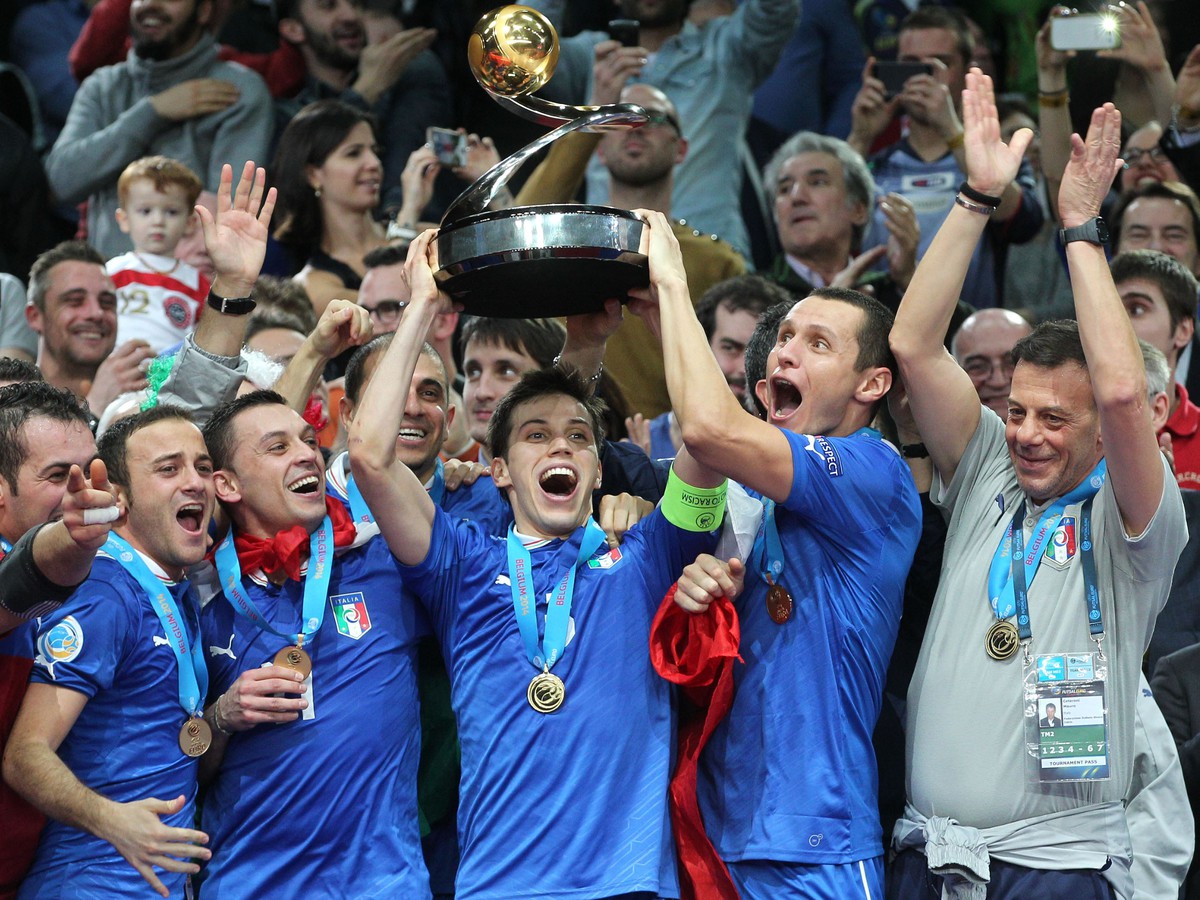 Futsalisti Talianska po zisku európskeho titulu