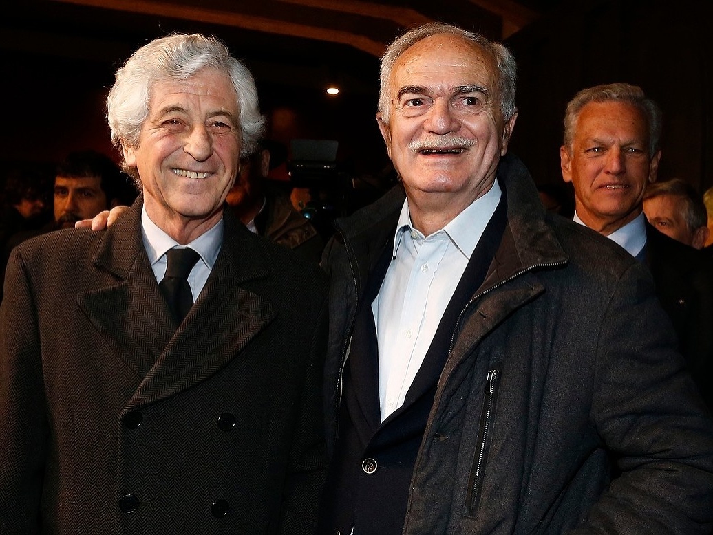 Vľavo Gianni Rivera, vpravo jeho krajan a niekdajší reprezentačný spoluhráč Sandro Mazzola