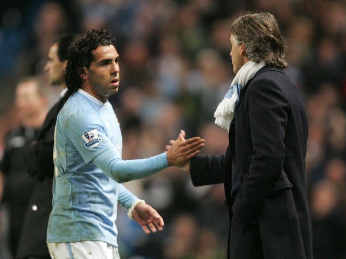 Tévez a Mancini