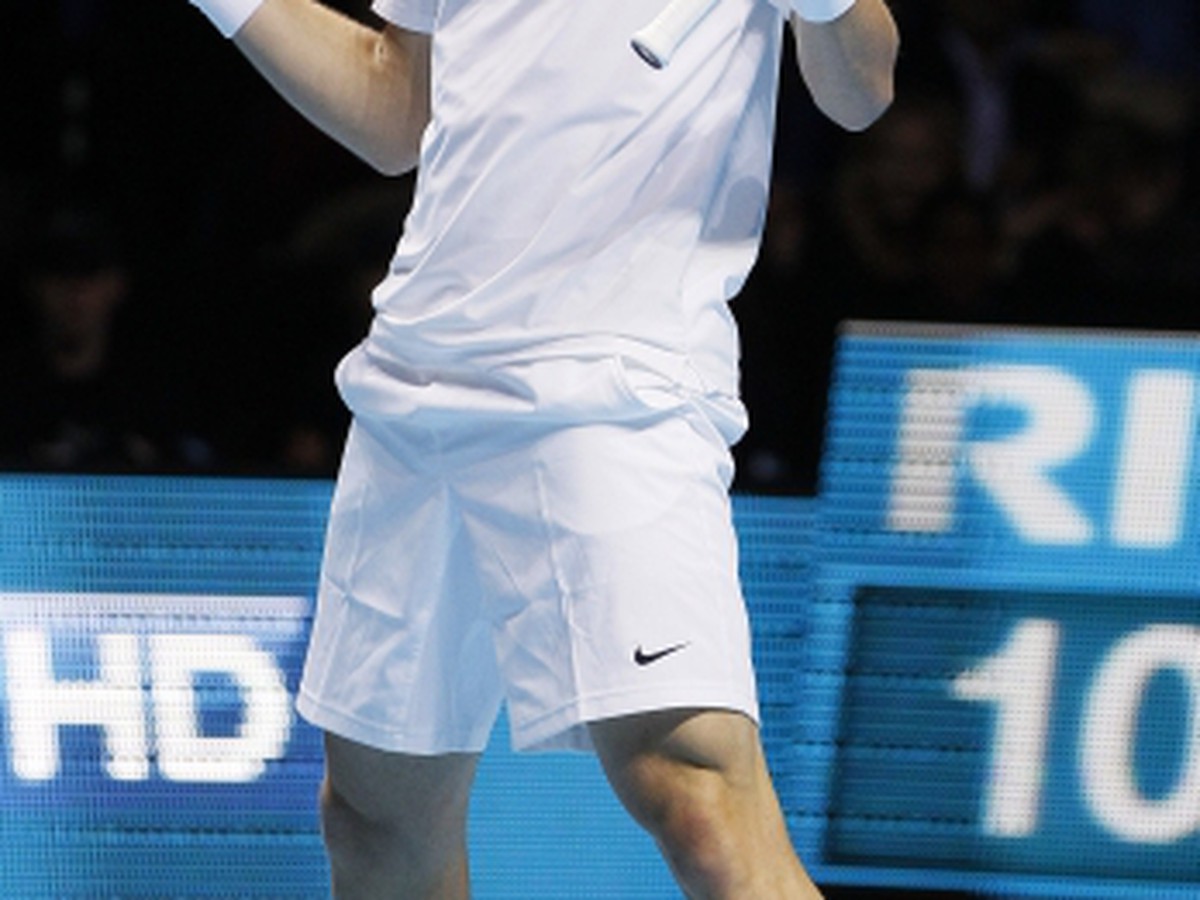 Tomáš Berdych sa teší z víťazstva