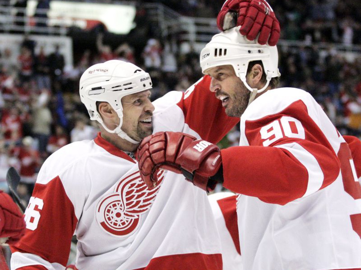 Tomas Holmstrom a Mike Modano