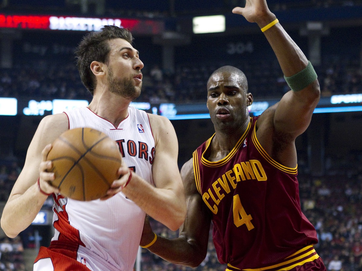 Andrea Bargnani a  Antawn Jamison