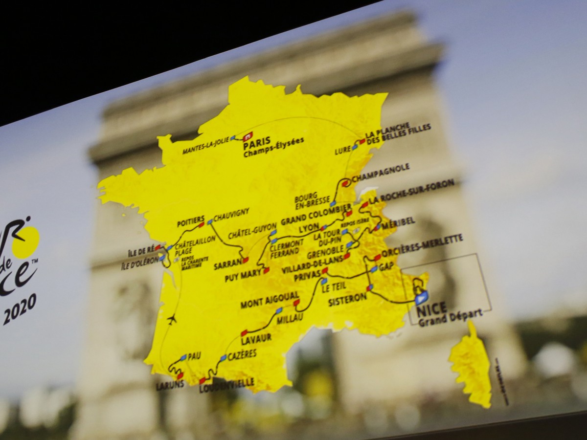Plánová trasa Tour de France 2020