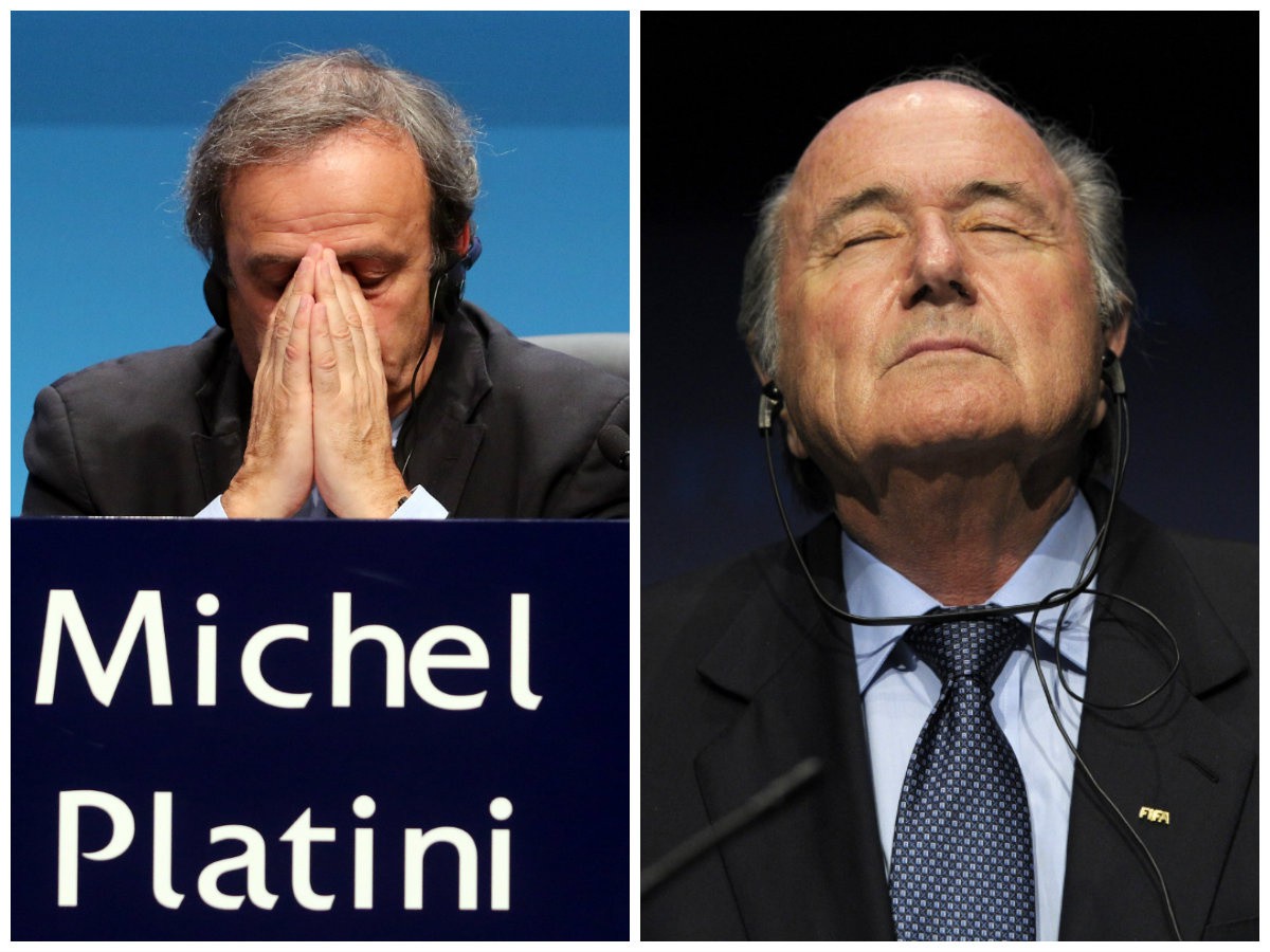 Michel Platini a Sepp Blater