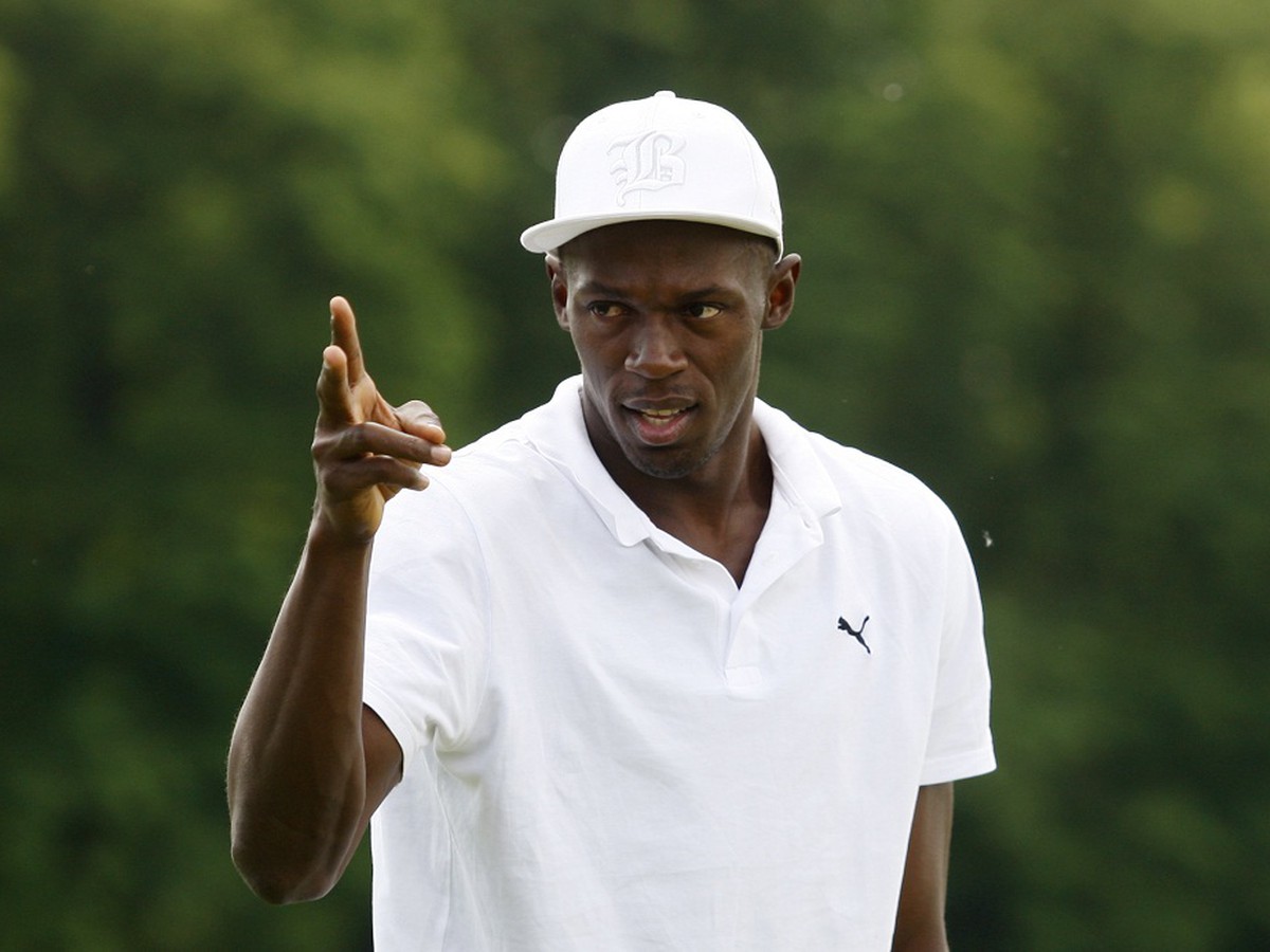 Usain Bolt na golfovom ihrisku