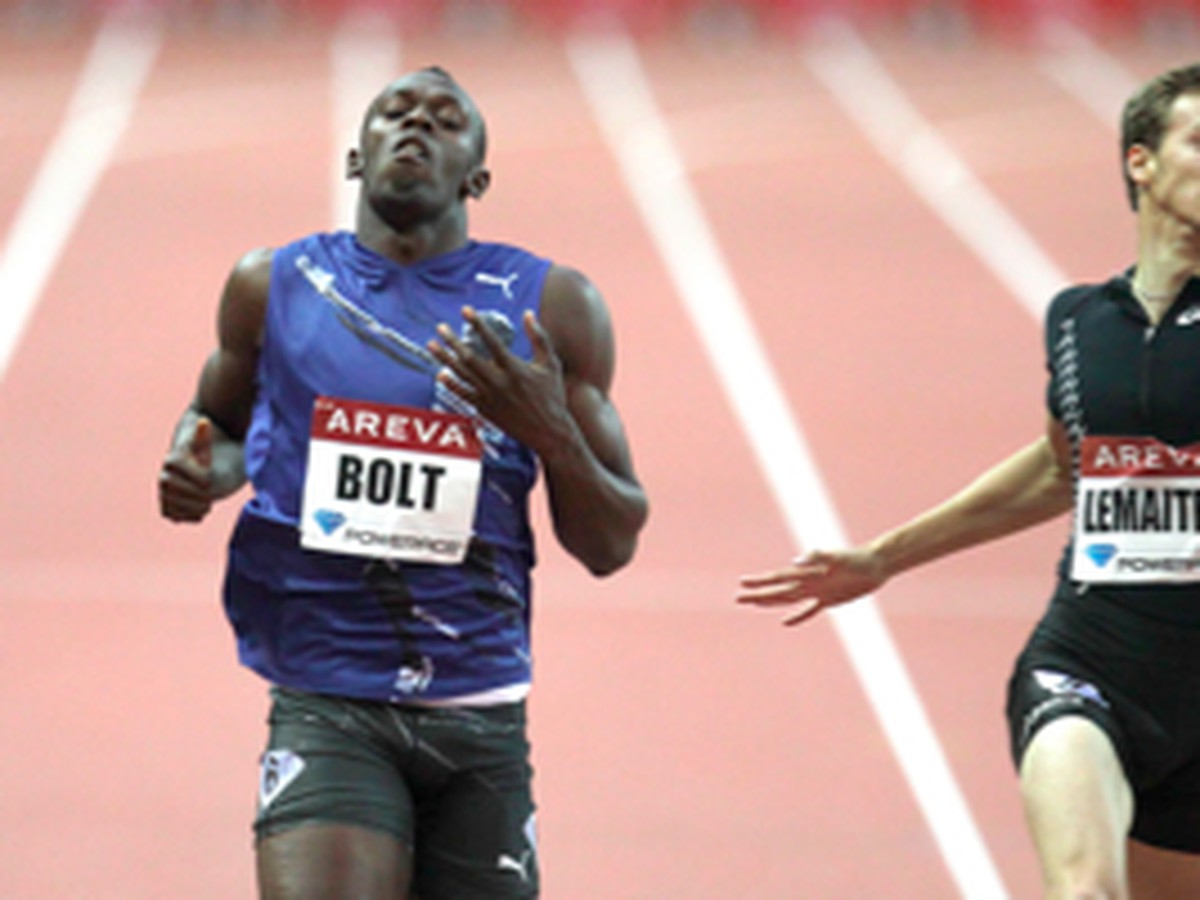 Usaine Bolt a Christophe Lemaitre