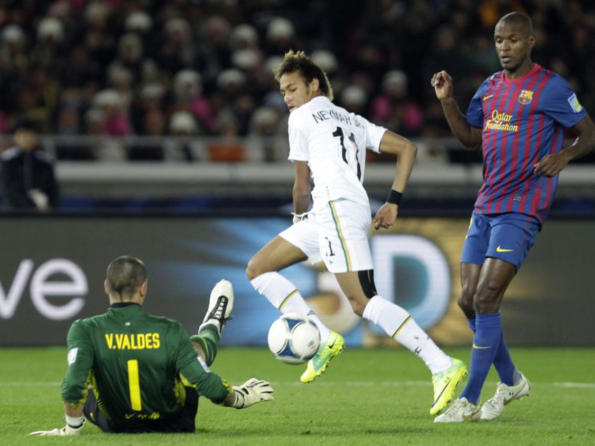 Neymar v zápase proti Barcelona na MS klubov