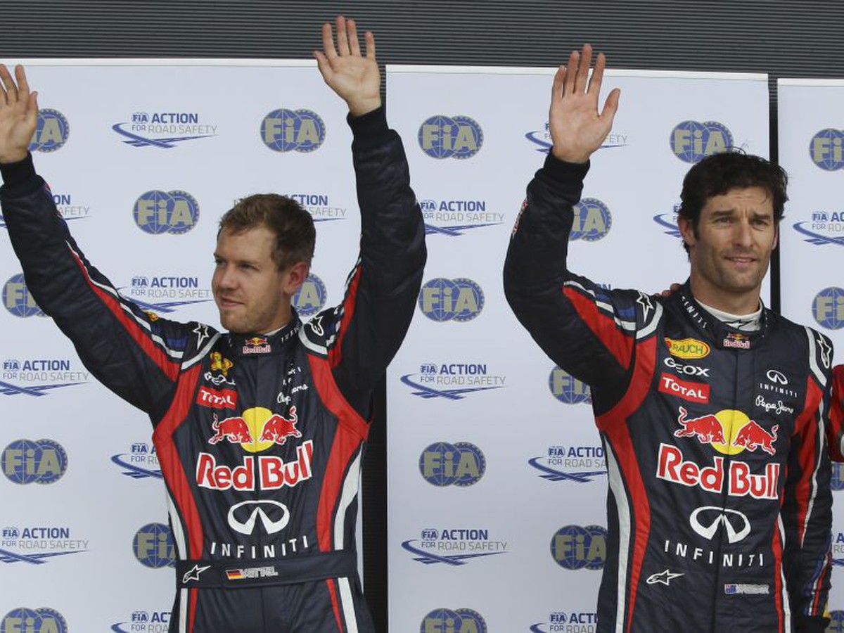 Sebastian Vettel a Mark Webber