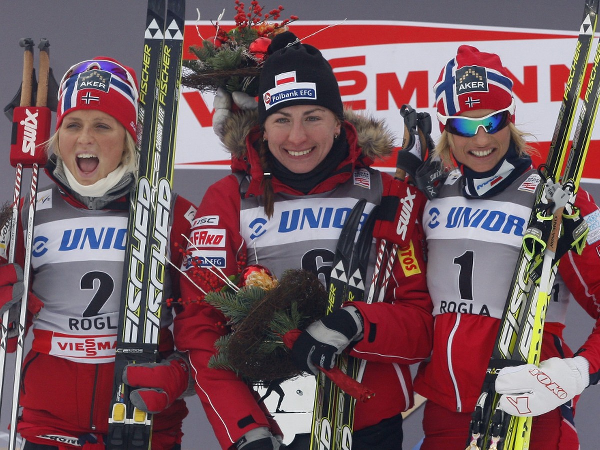 Therese Johaugová, Justyna Kowalczyková a Vibeke Westbye Skofterudová
