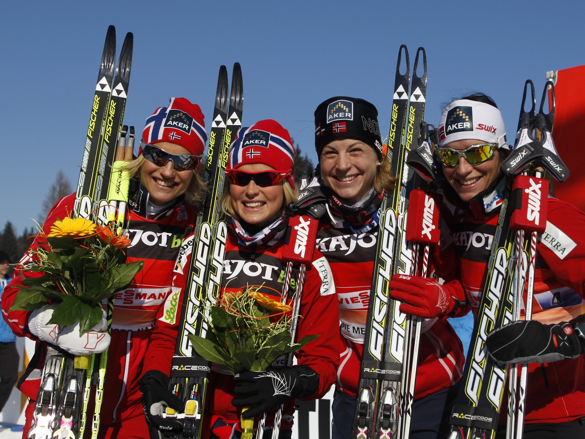 Vibeke Westbye Skofterudová, Therese Johaugová, Astrid Uhrenholdt Jacobsenová a Marit Björgenová