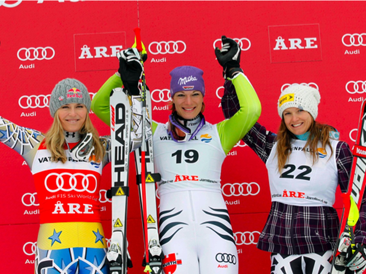 Lindsey Vonnová, Maria Rieschová a Julia Mancusová