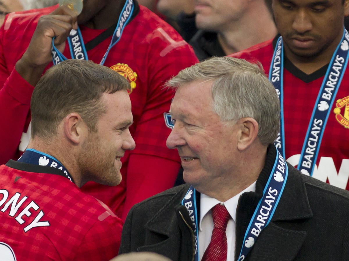 Wayne Rooney a Alex Ferguson