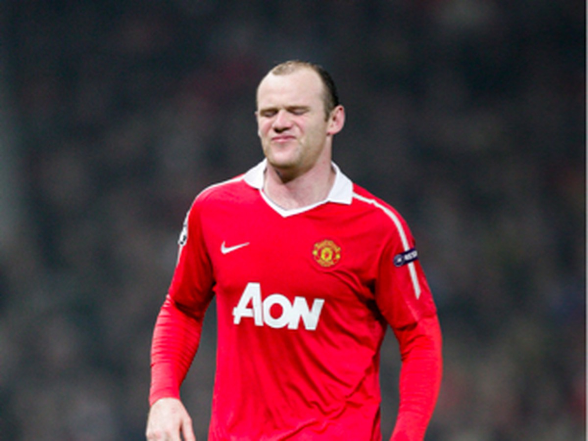 Wayne Rooney počas zápasu LM