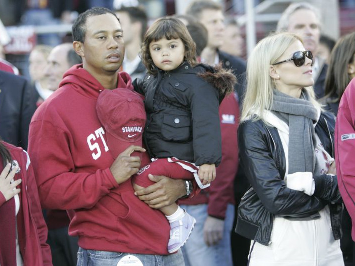 Tiger Woods s dcérkou Sam a bývalou manželkoku Elin