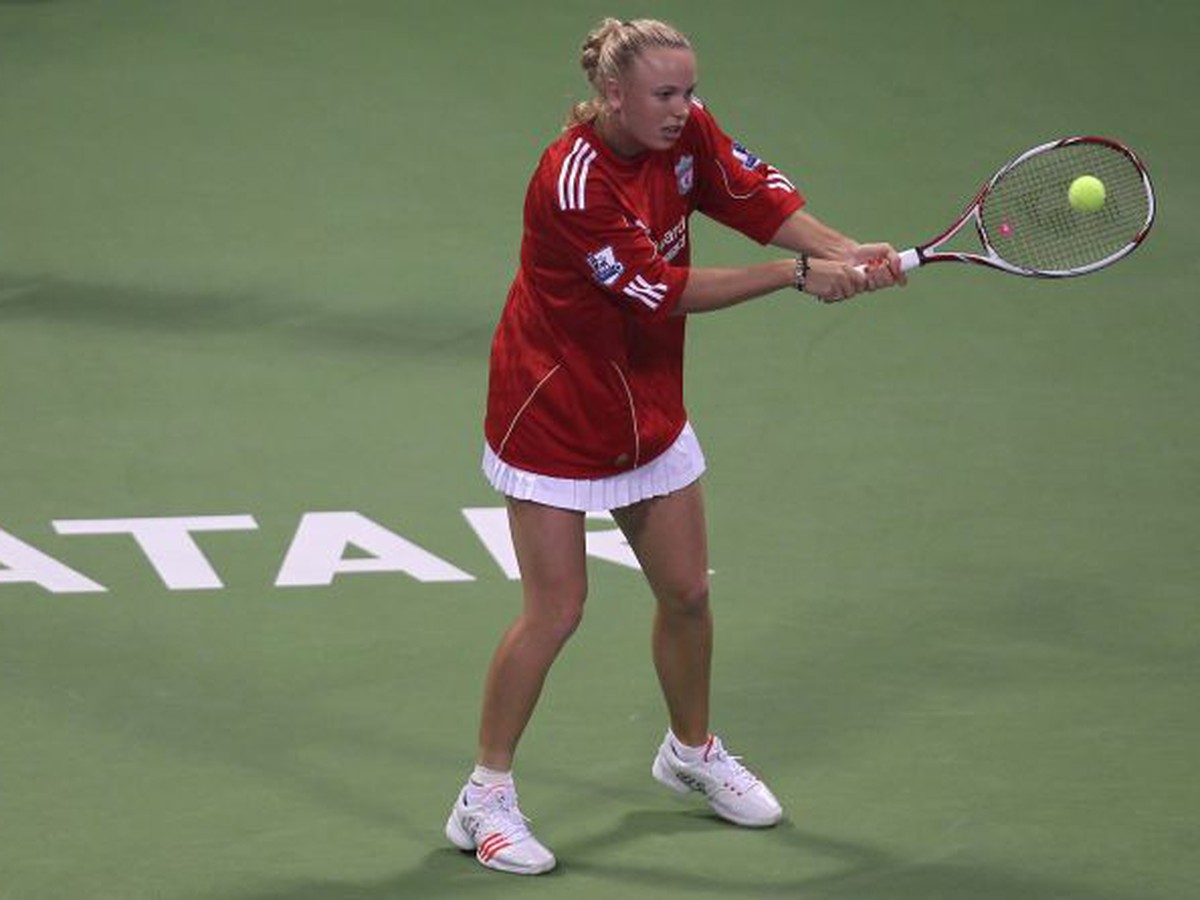 Caroline Wozniacka v drese Liverpoolu