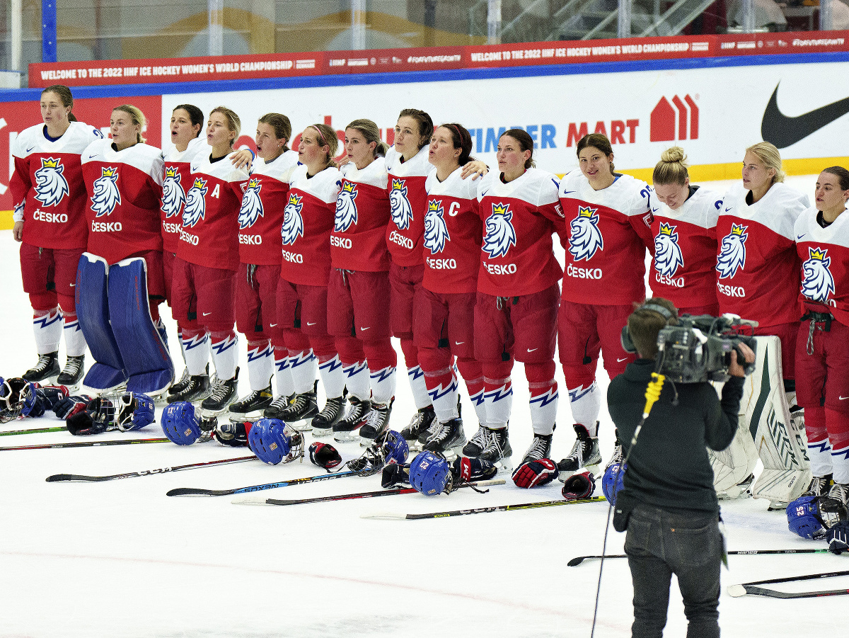 Na snímke české hokejistky 