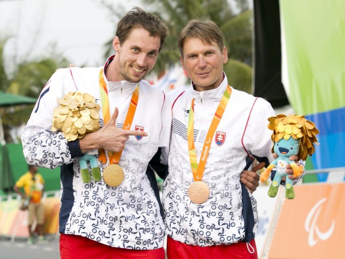 Slovenskí medailisti Jozef Metelka a Patrik Kuril