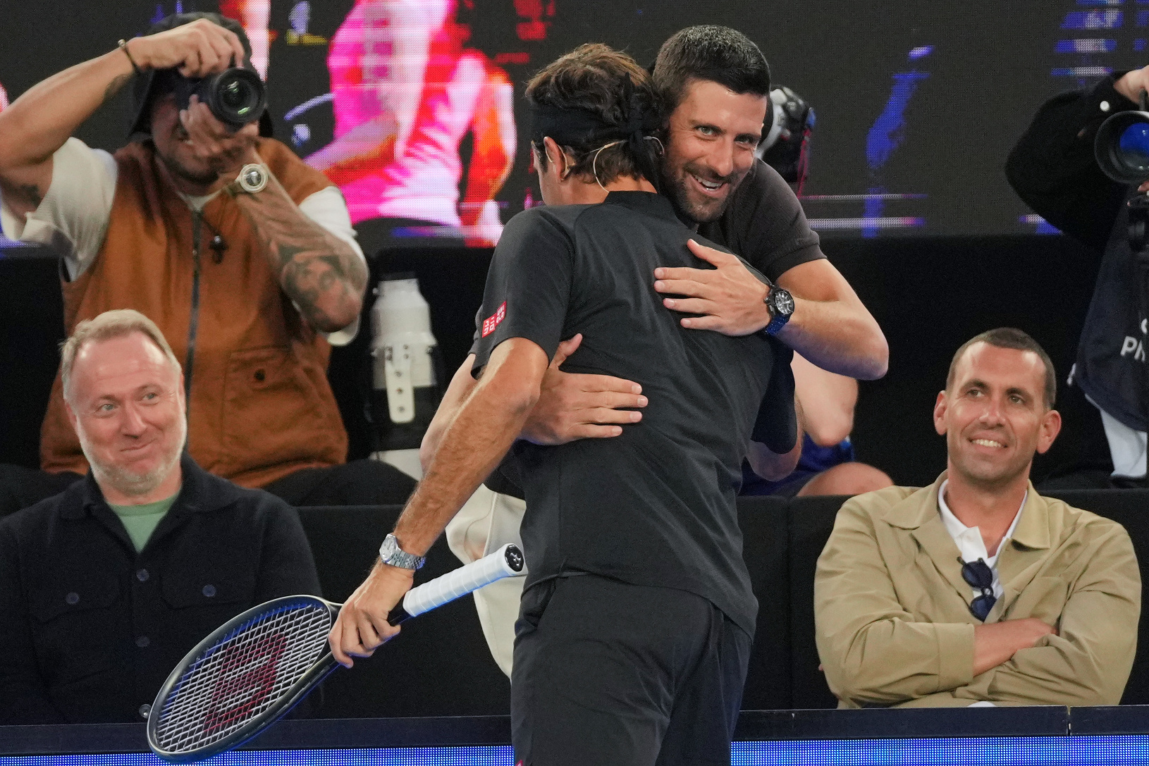 Roger Federer v objatí