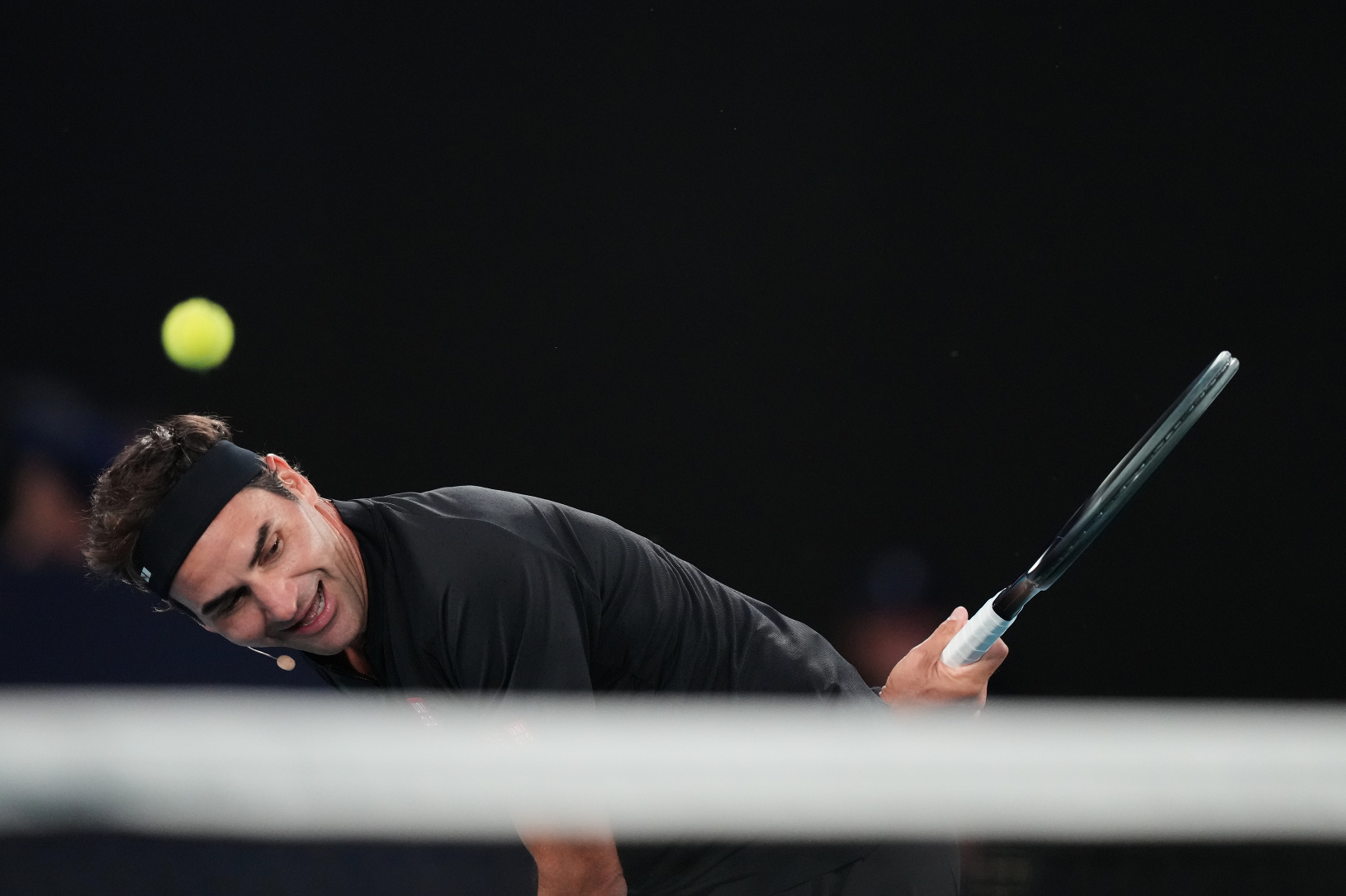 Roger Federer počas exhibičného