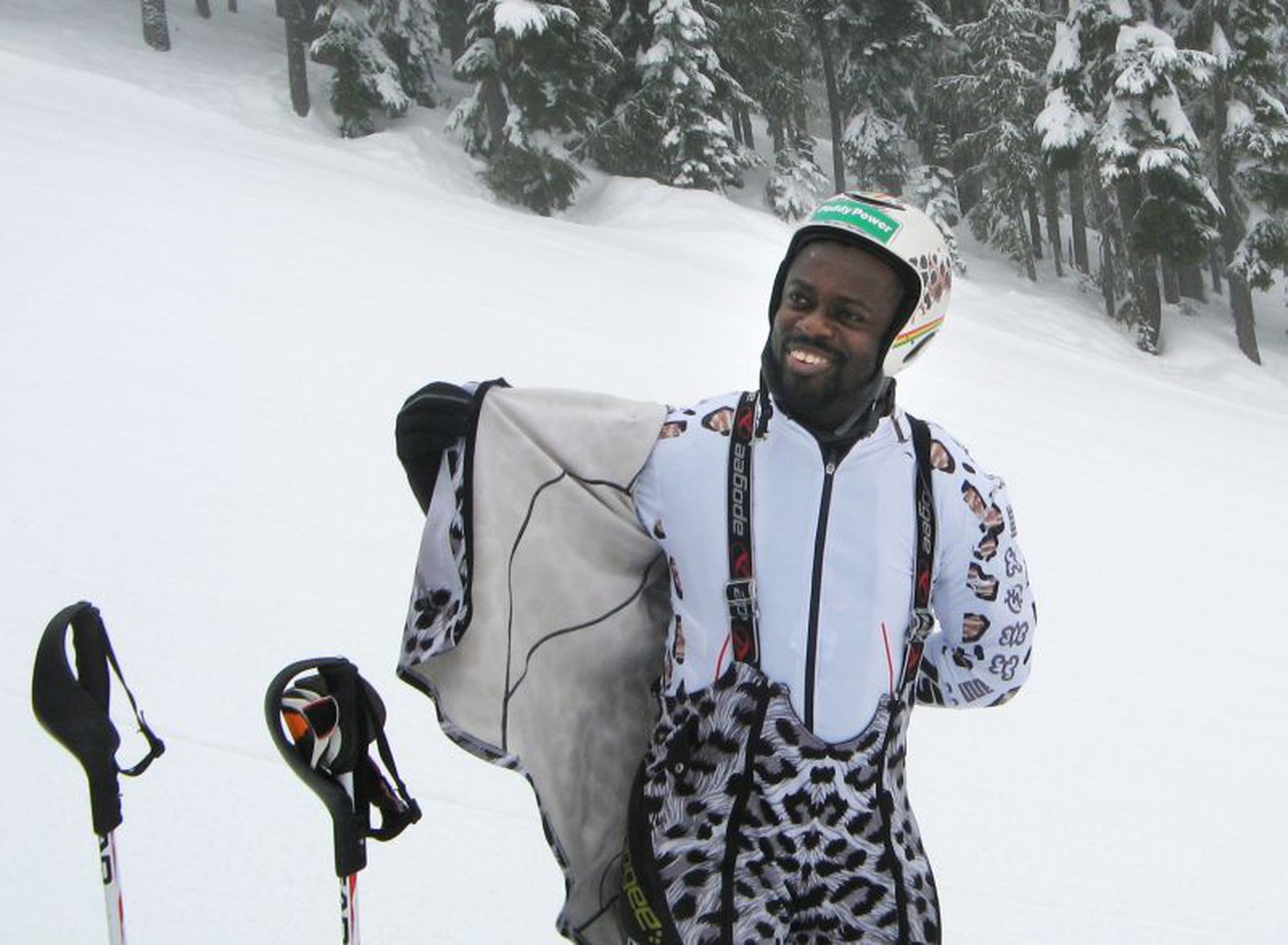 Ghanský lyžiar Kwame Nkrumah