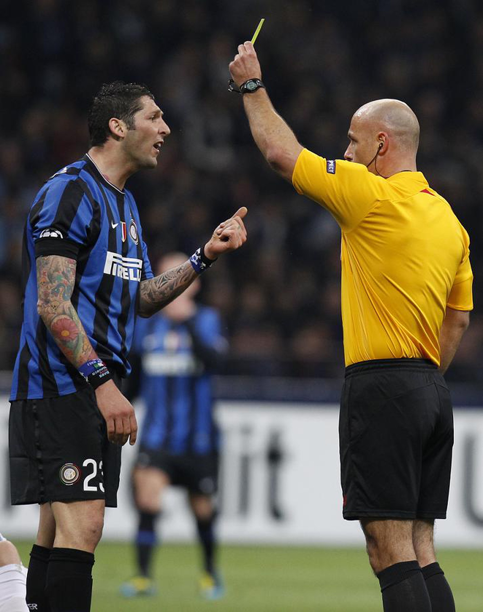 Marco Materazzi inkasoval žltú