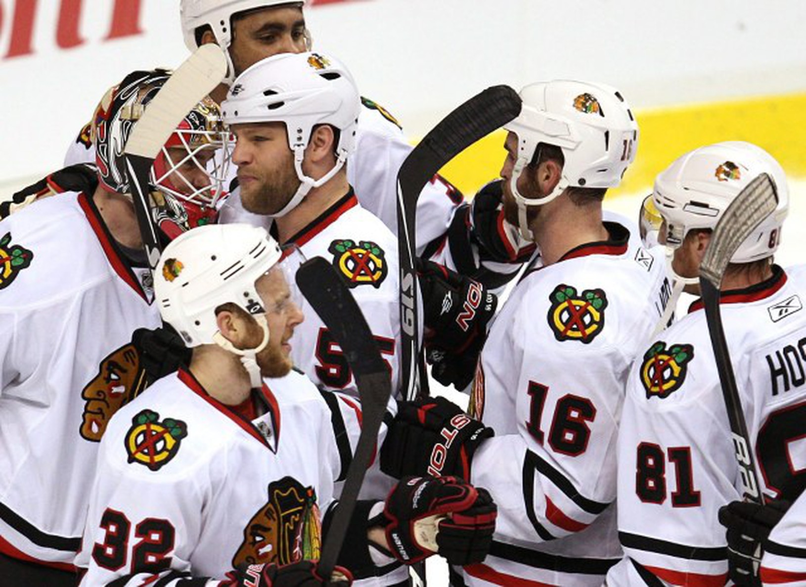Radosť hráčov Blackhawks z