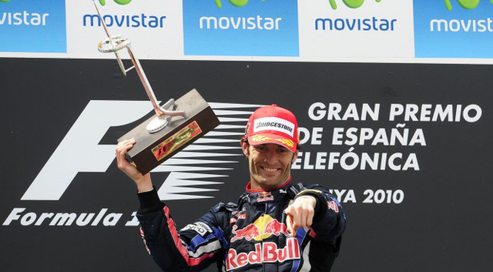 Mark Webber oslavuje víťazstvo