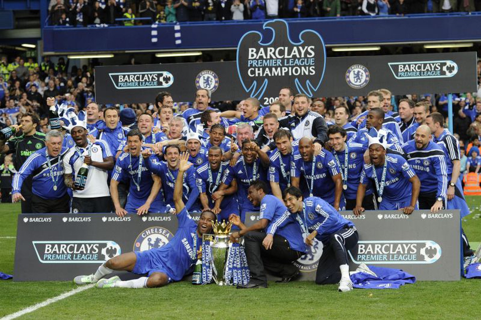 Majstrovská radosť hráčov Chelsea