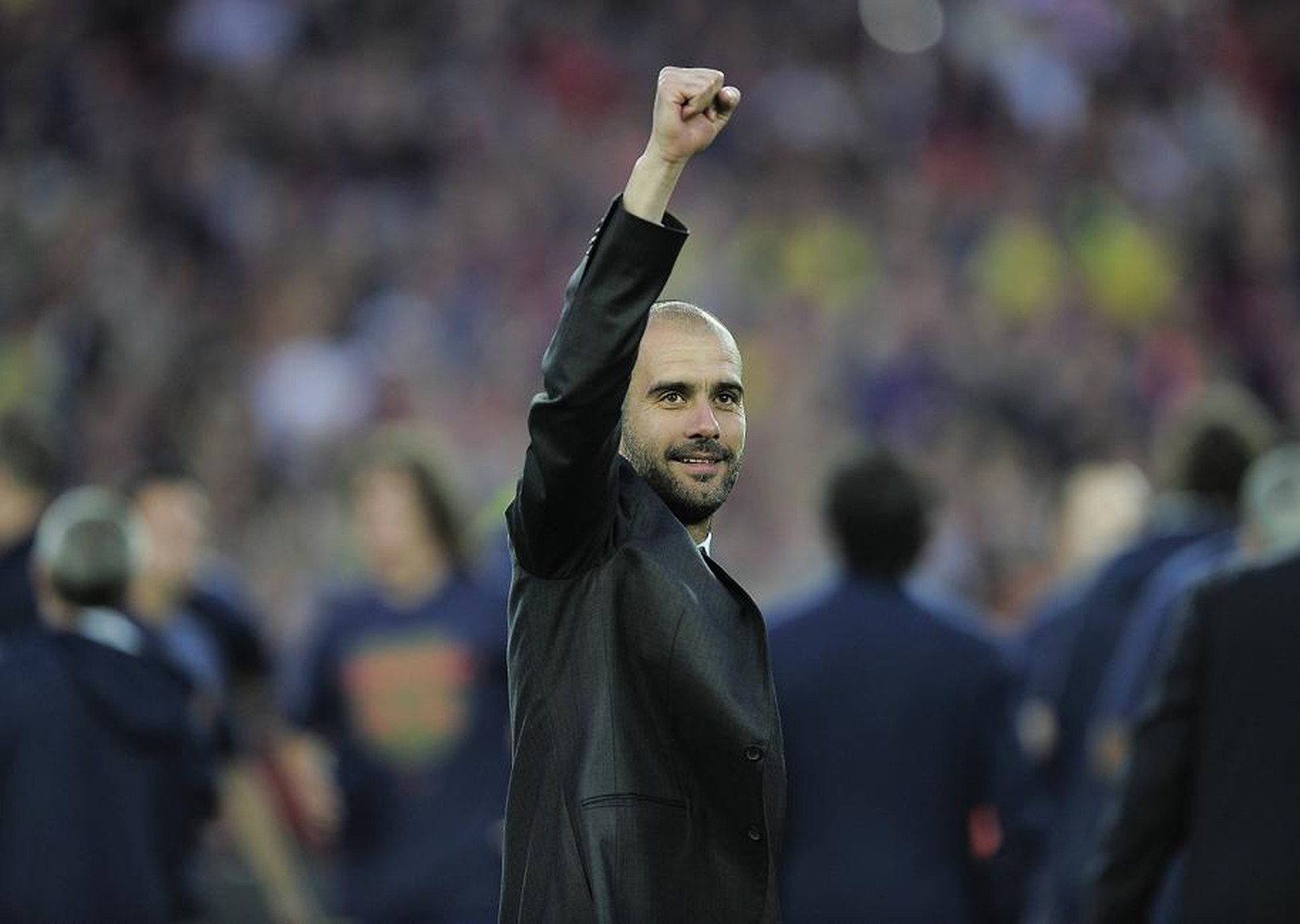 Štastný tréner Pepe Guardiola,