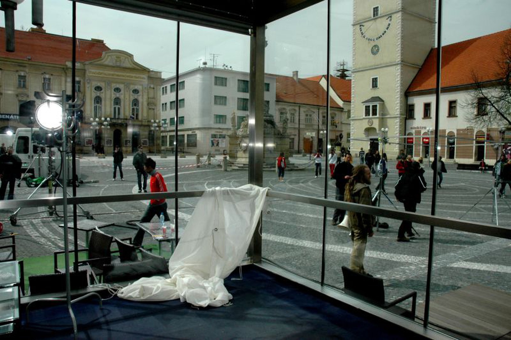 Natáčanie na Trojičnom námestí