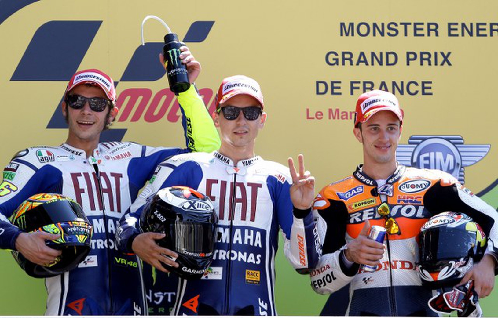 Jorge Lorenzo v strede,