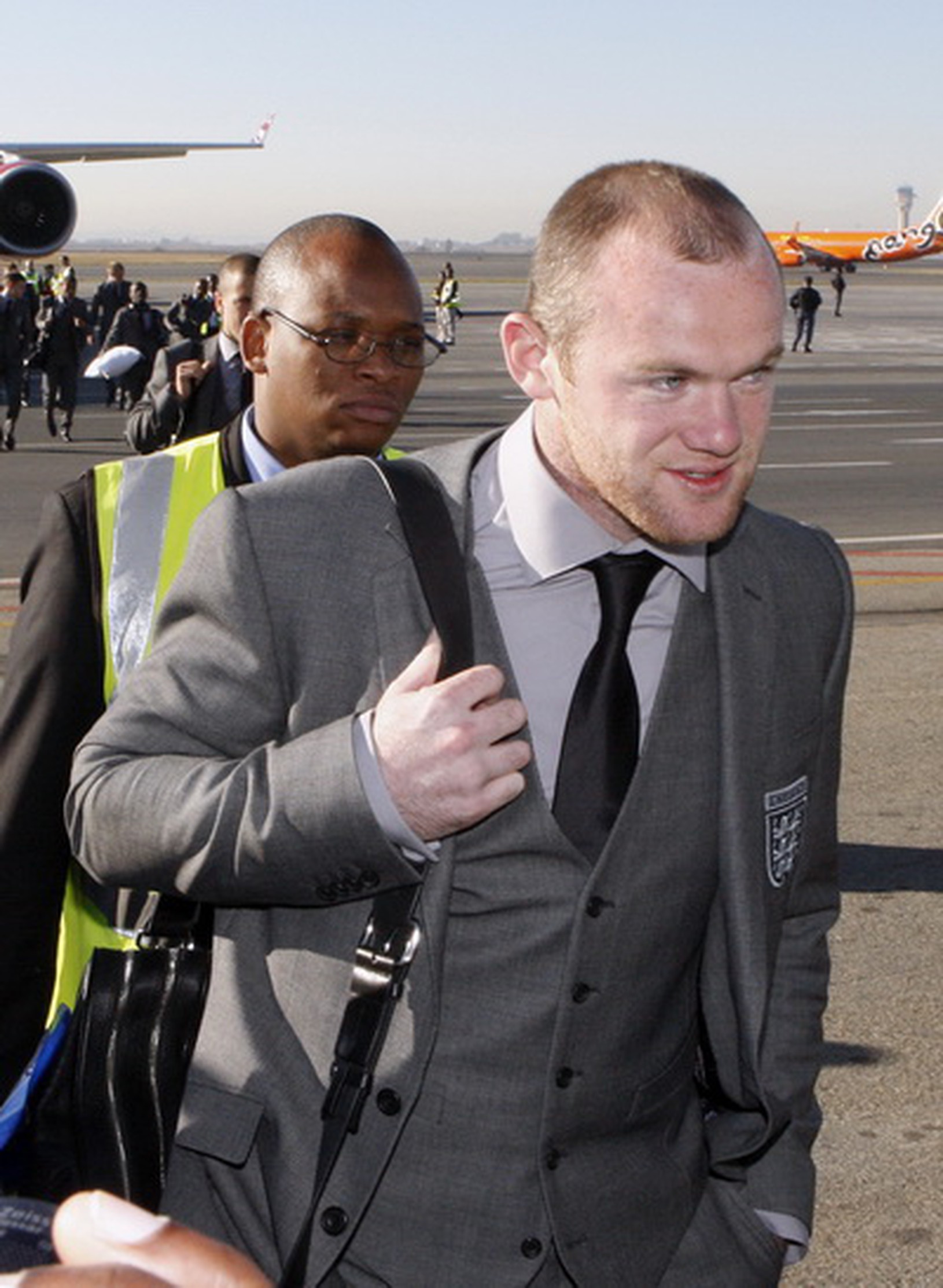 Wayne Rooney na letisku