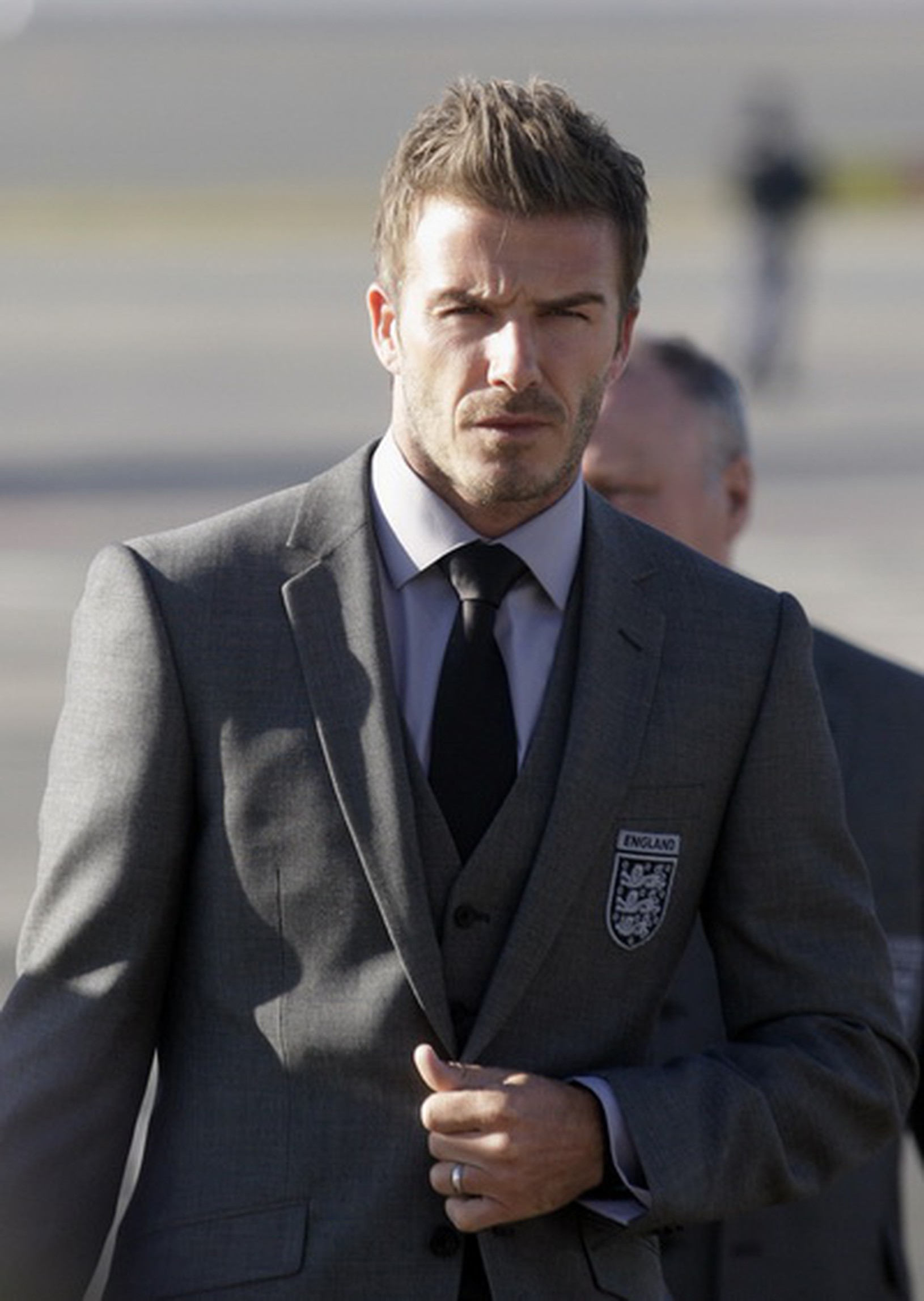 David Beckham na letisku