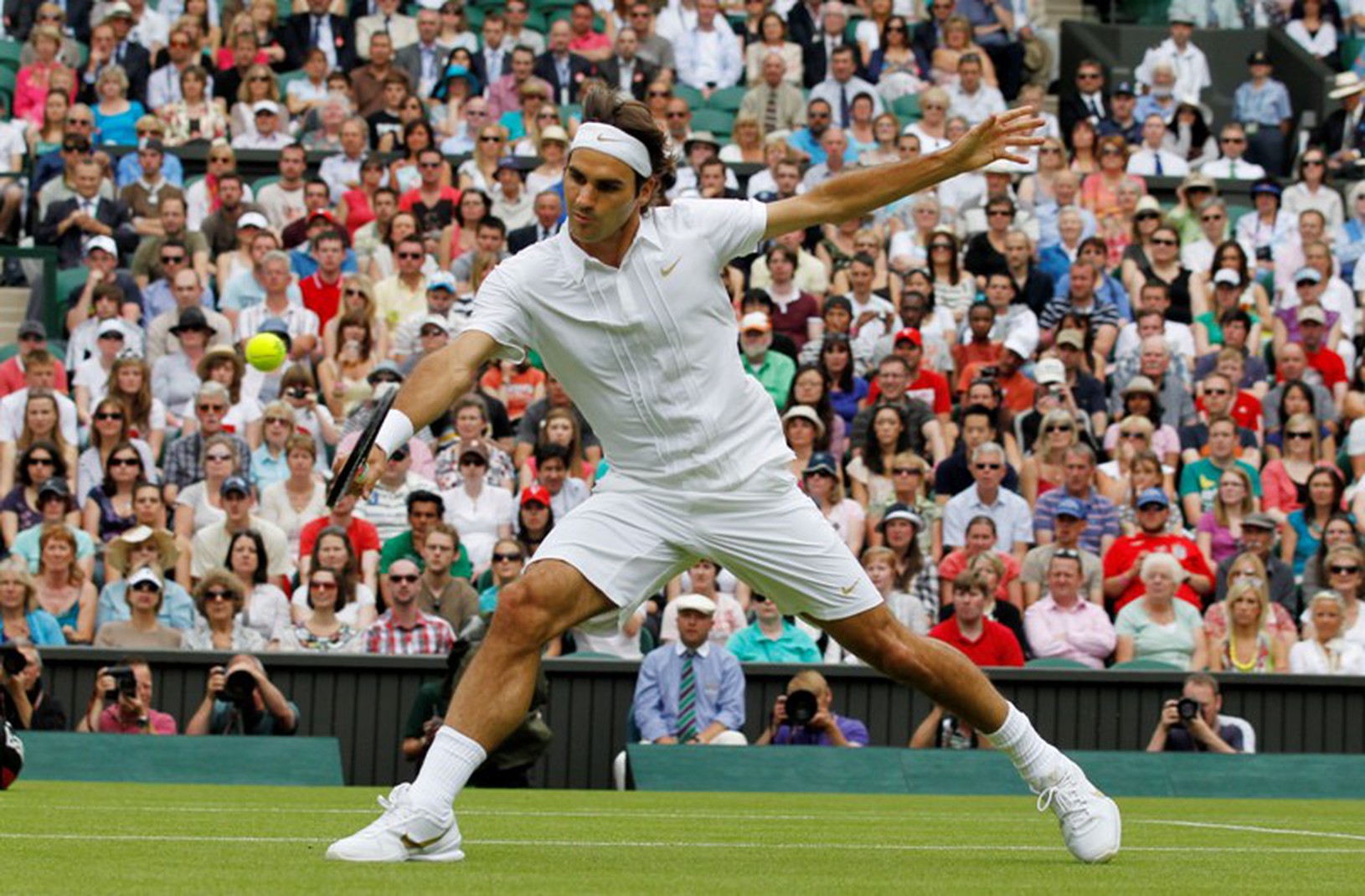 Roger Federer počas Wimbledonu