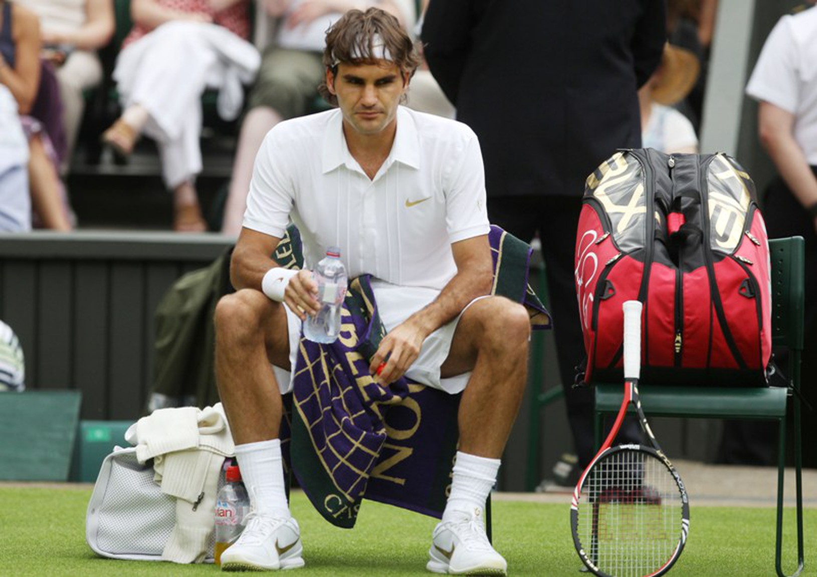 Roger Federer počas Wimbledonu