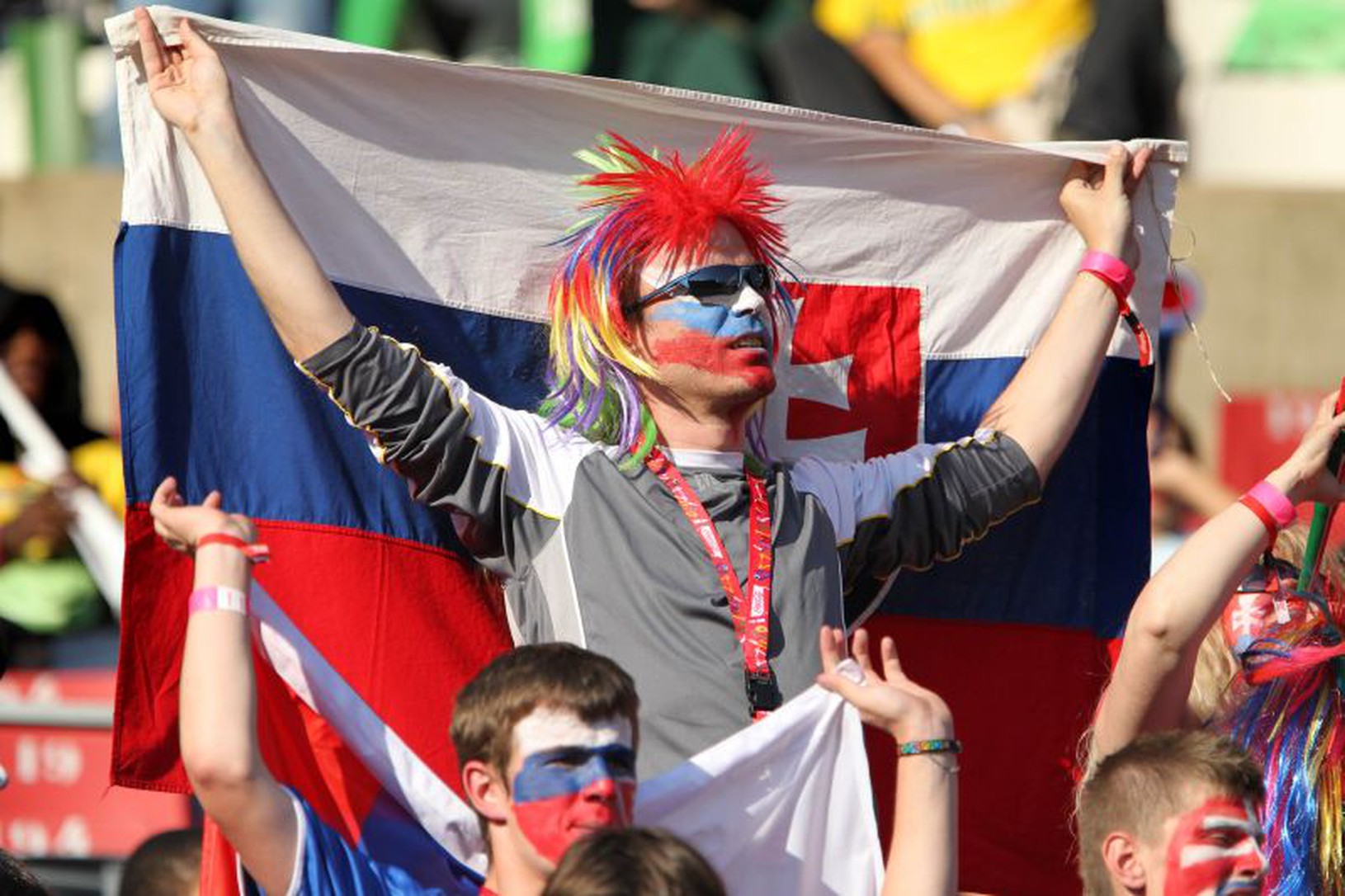 Fanúšikovia Slovenska na štadióne