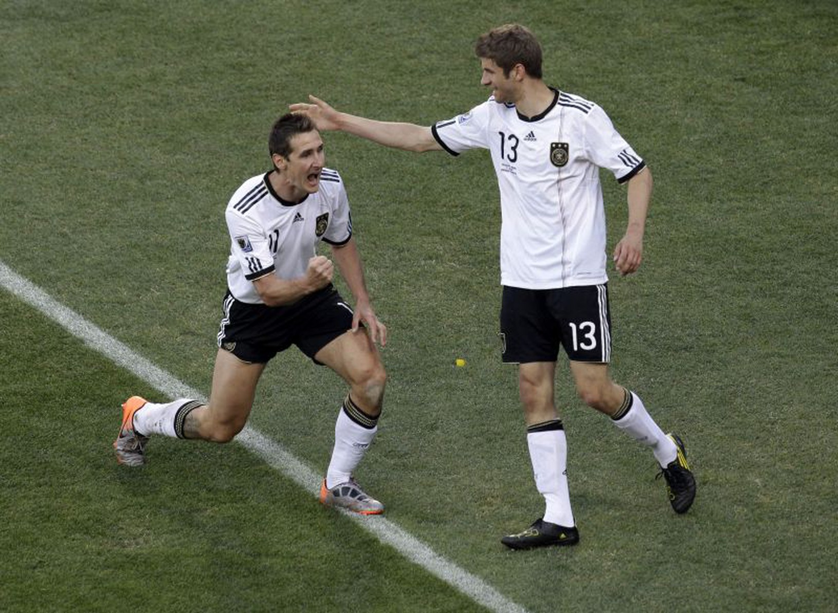 Klose po prvom góle,