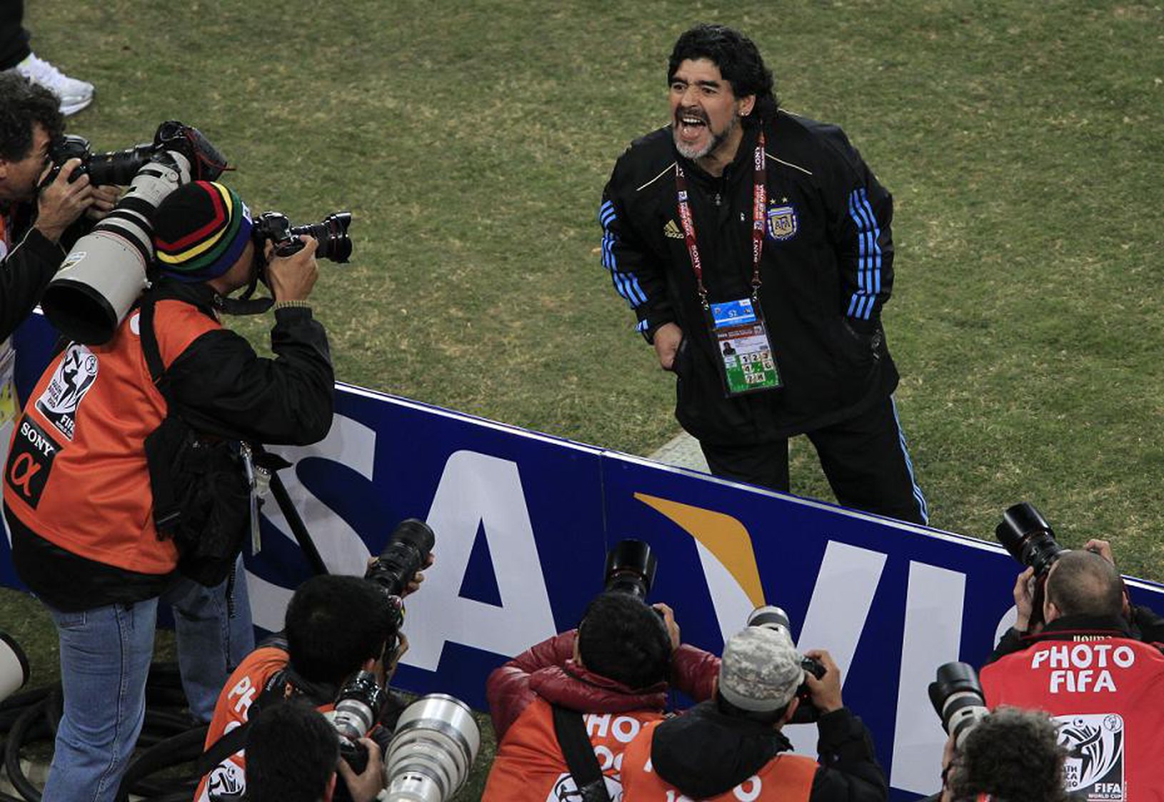 Diego Maradona pred zápasom,