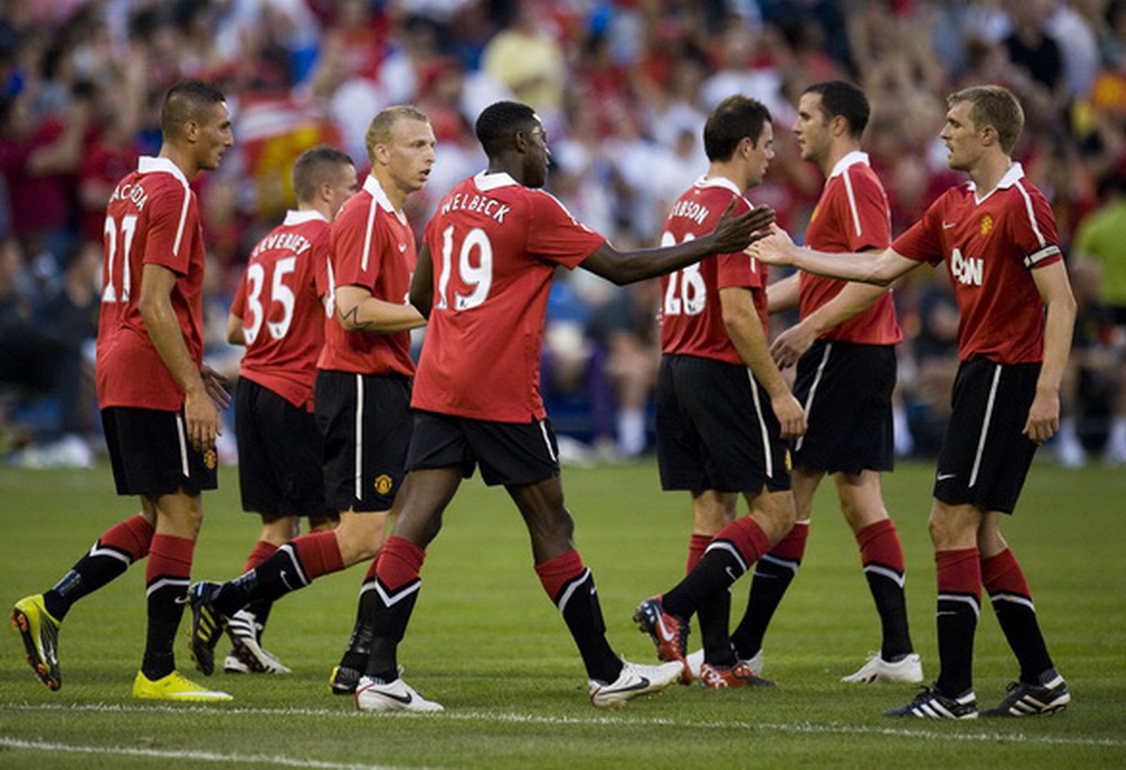 Hráči Manchestru United sa
